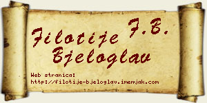 Filotije Bjeloglav vizit kartica